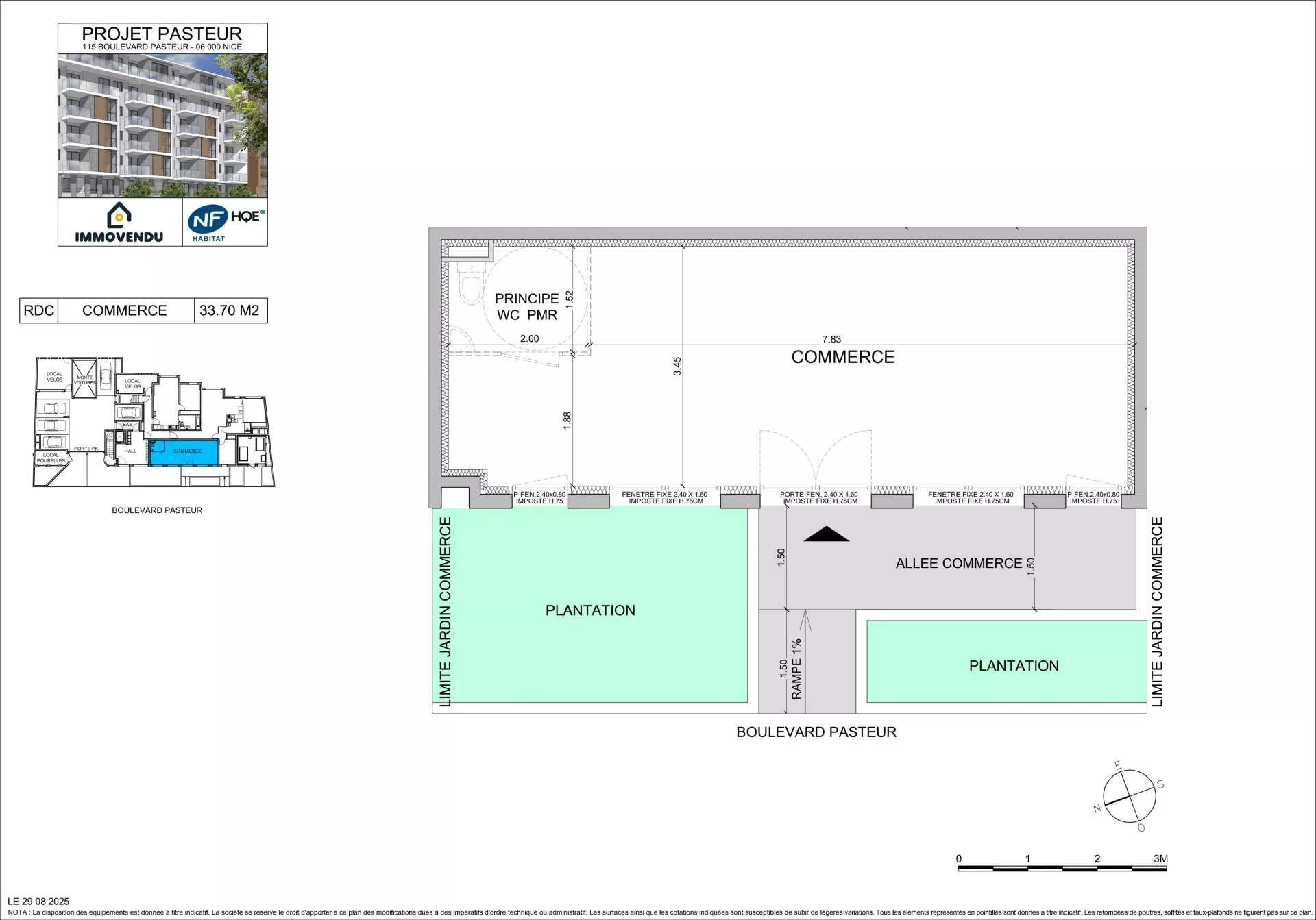 Commerce 1 pièces 34 m² Nice Pasteur